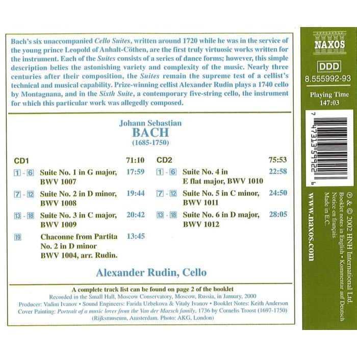BACH: Cello Suites & Partita for solo violin No. 2 (arranged for cello) - slide-1