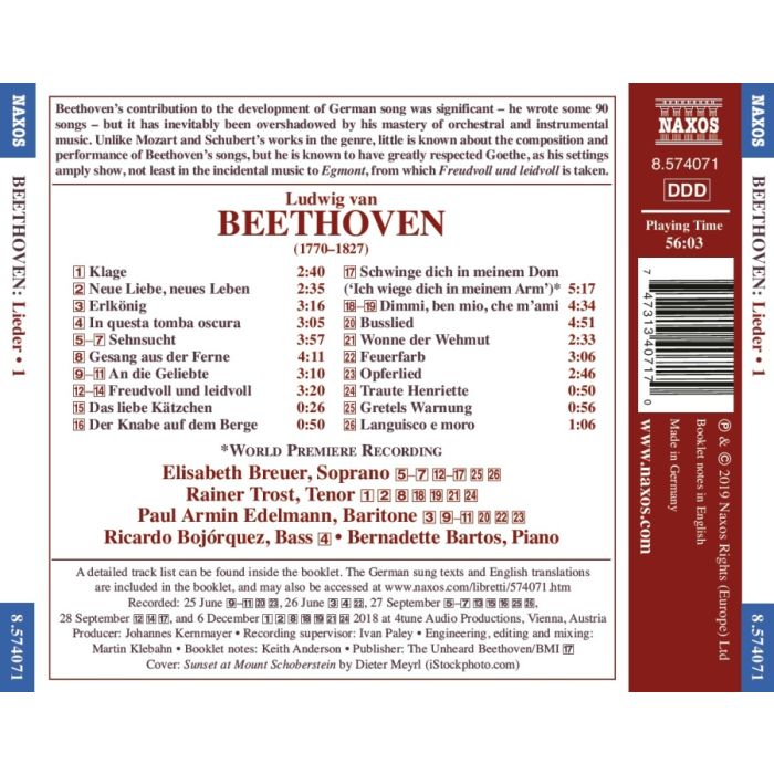 Beethoven: Lieder Vol. 1 - slide-1