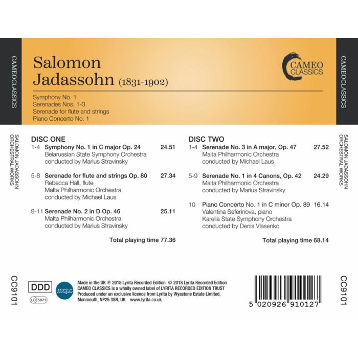 Jadassohn: Symphony No. 1; Serenades; Piano Concerto No. 1 - slide-1