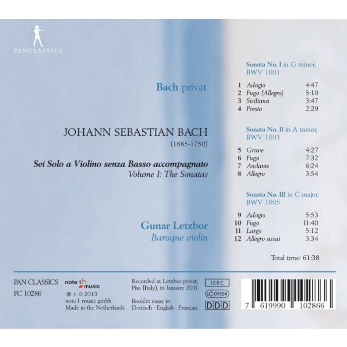 Bach: Sonatas BWV 1001, 1003 & 1005 - slide-1