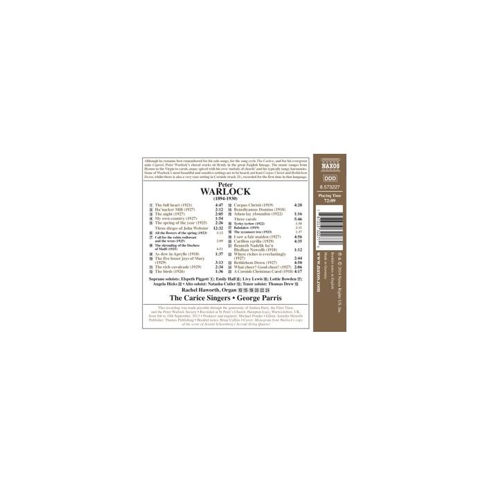 Warlock: Choral Music - slide-1
