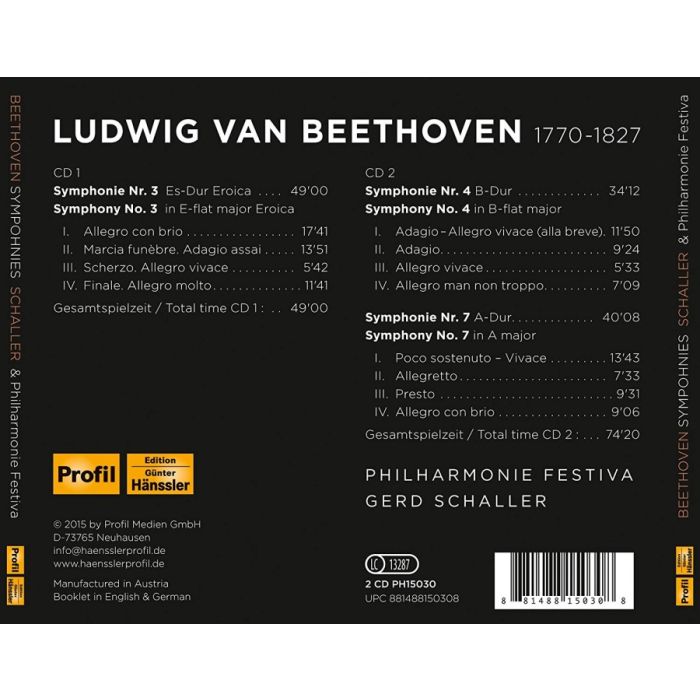 Beethoven: Symphonies Nos. 3, 4 & 7 - slide-1