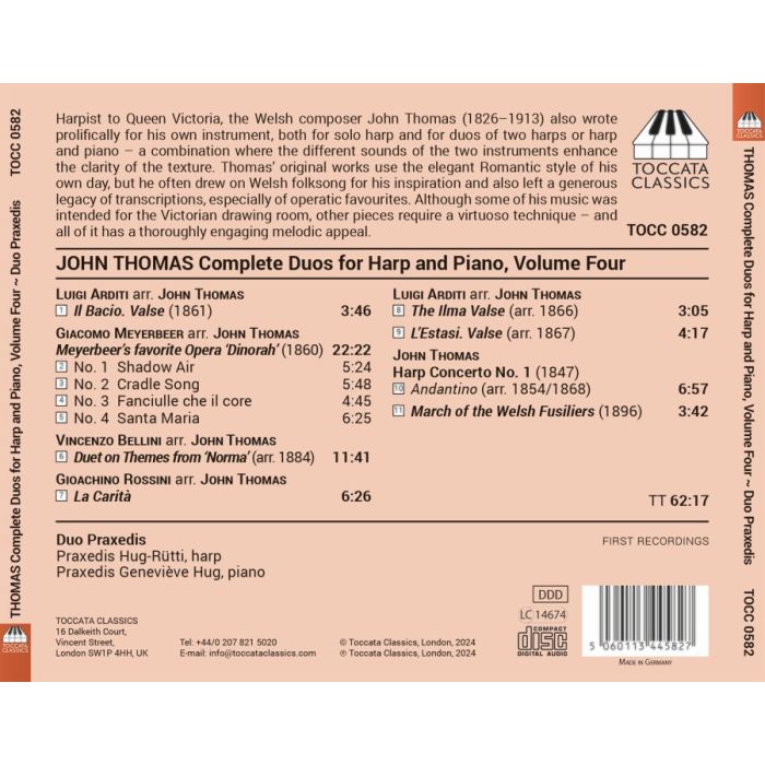Thomas: Complete Duos for Harp and Piano Vol. 4 - slide-1