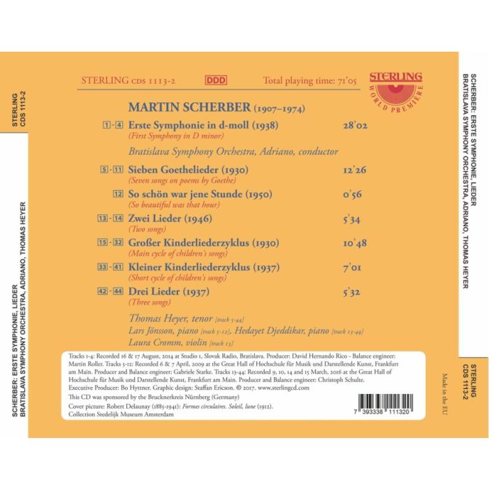Scherber: Erste Symphonie; Lieder - slide-1