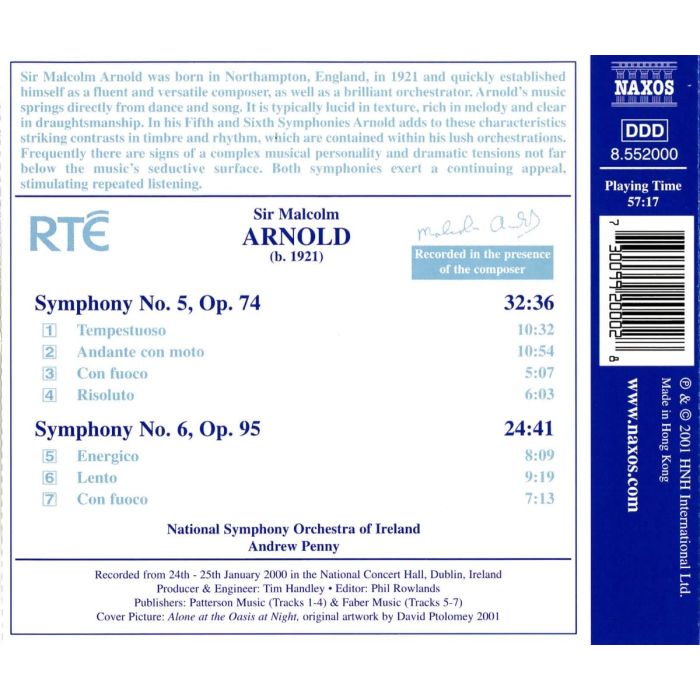 ARNOLD: Symphonies nos. 5 & 6 - slide-1