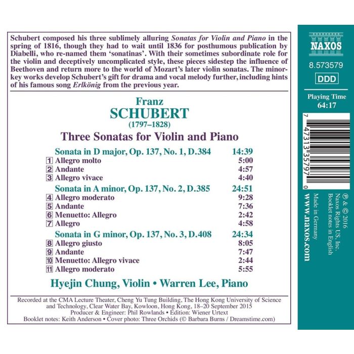 Schubert: Three Sonatas for Violin and Piano - slide-1