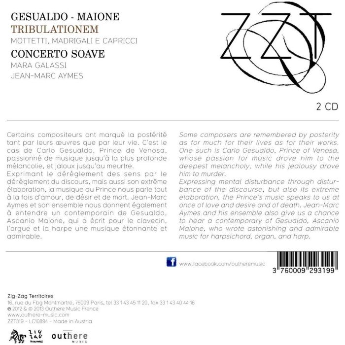 Gesualdo & Maione: Tribulationem - Motetti, Madregali e Capricci - slide-1