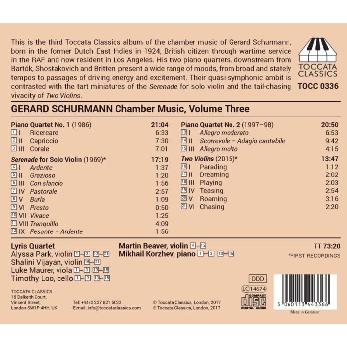 Schurmann: Chamber Music Vol. 3 - slide-1