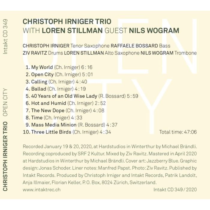 Christoph Irniger Trio: Open City - slide-1