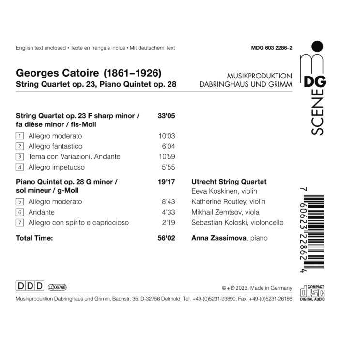 Georges Catoire: String Quartet Op. 23; Piano Quintet Op. 28 - slide-1