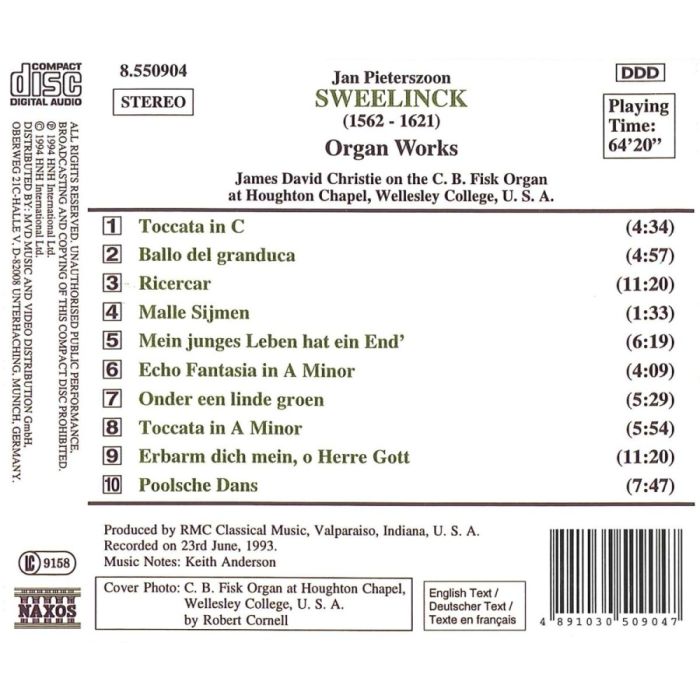 SWEELINCK: Organ Works - slide-1