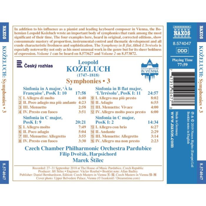 Koželuch: Symphonies Vol. 3 - slide-1