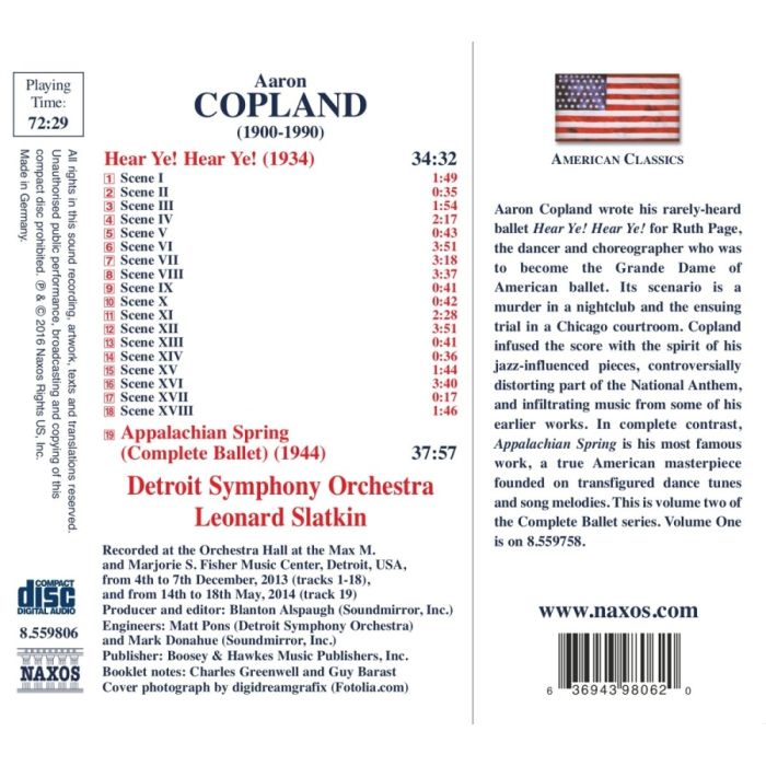 Copland: Appalachian Spring (Complete Ballet); Hear Ye! Hear Ye! - slide-1