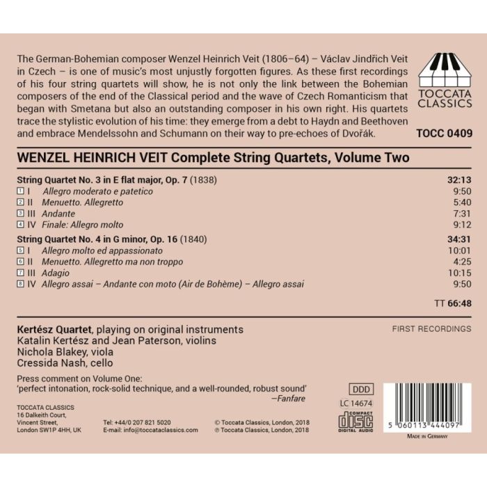 Veit: Complete String Quartets Vol. 2 - slide-1