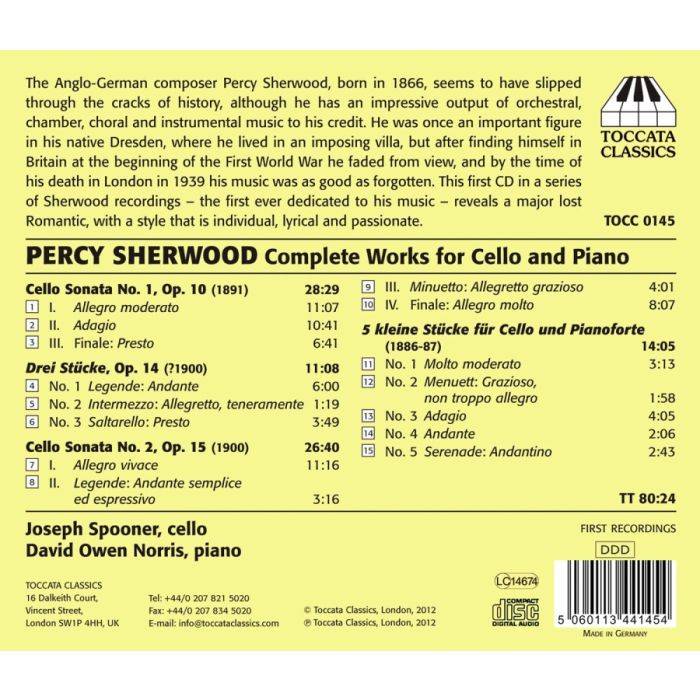 Sherwood: Complete Works for Cello and Piano - slide-1