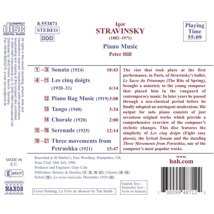 STRAVINSKY: Piano Music - slide-1