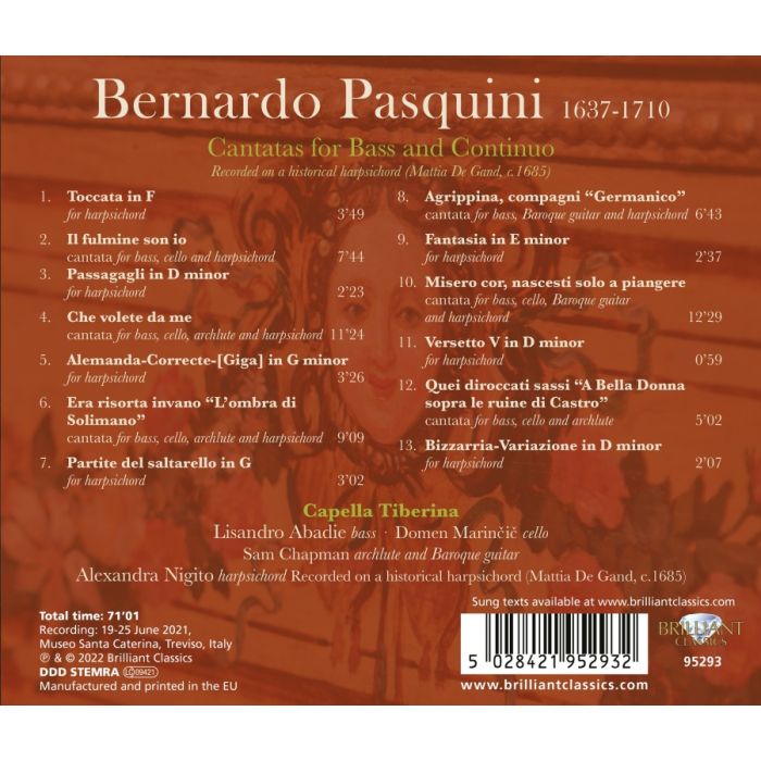 Pasquini: L'ombra di solimano - Cantatas for Bass and Continuo - slide-1