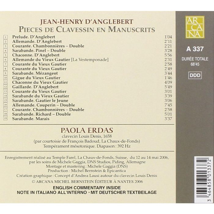 Anglebert: Pieces de Clavessin en Manuscrits - slide-1