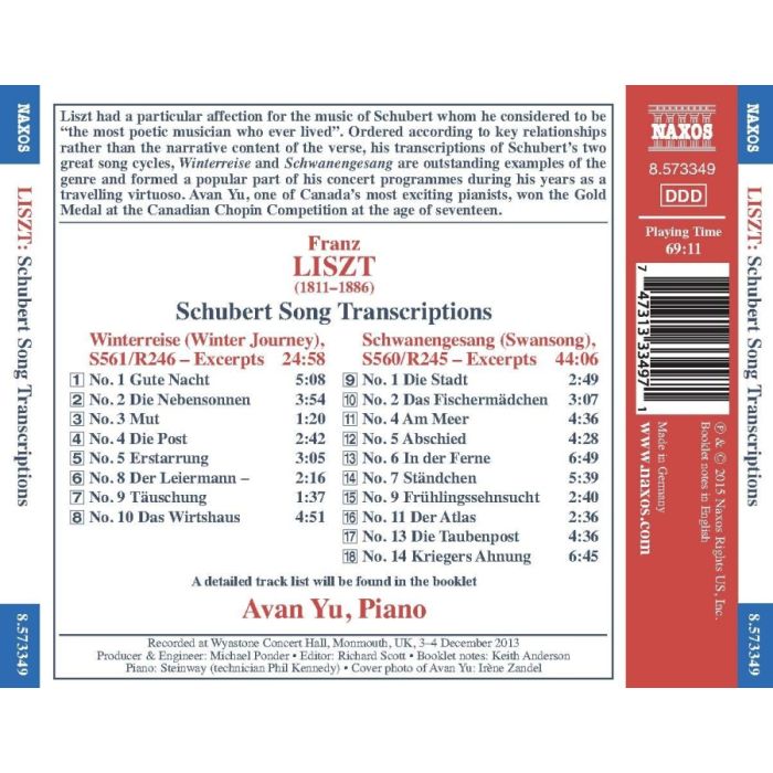Liszt: Schubert Song Transcriptions – Winterreise,  Schwanengesang - slide-1