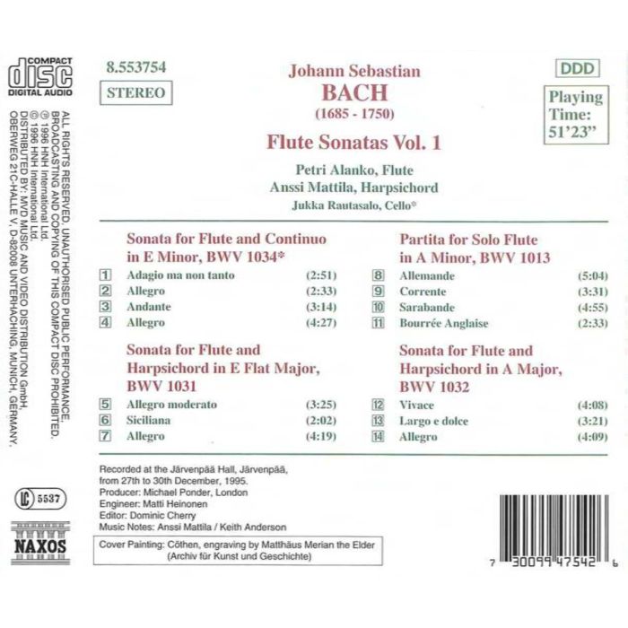 BACH: Flute Sonatas vol. 1 - slide-1