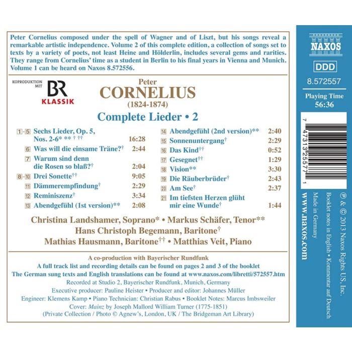 Cornelius: Complete Lieder Vol. 2 - slide-1