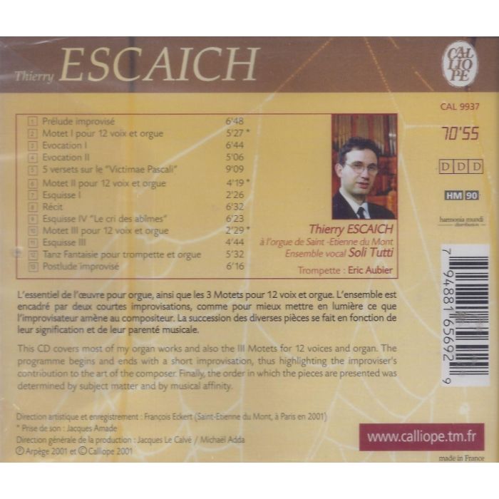 Escaich: Oeuvres pour orgue & Voix - slide-1