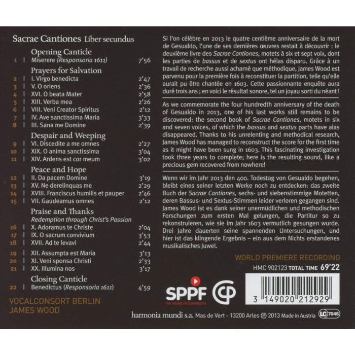 Gesualdo: Sacrae Cantiones, Liber Secundus - slide-1