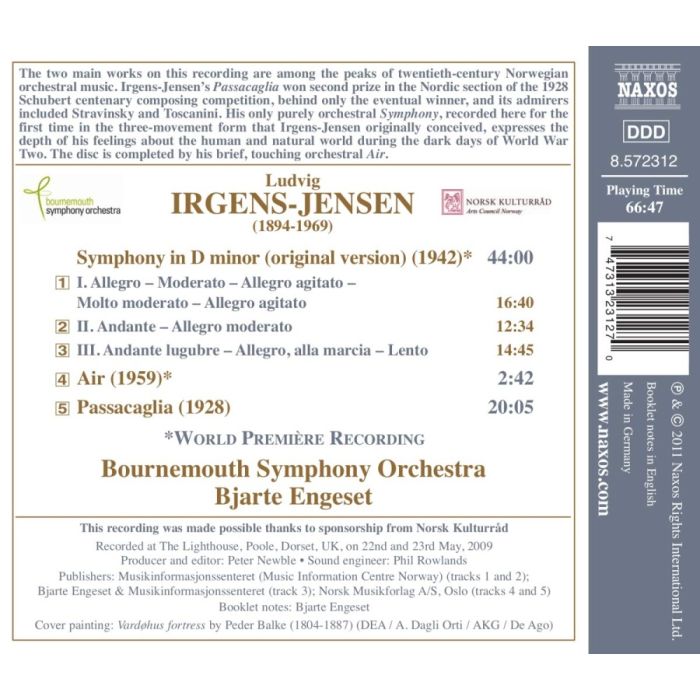 IRGENS-JENSEN: Symphony in D Minor; Air; Passacaglia - slide-1