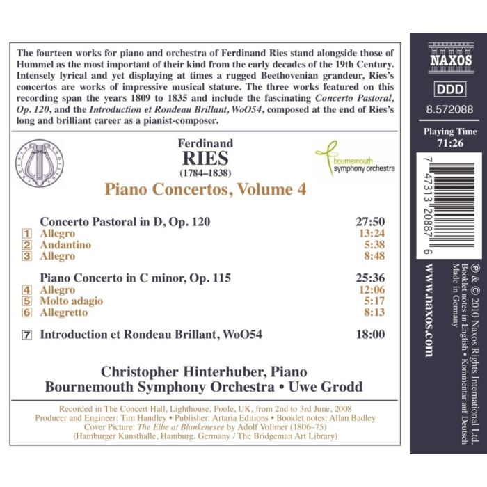 RIES: Piano Concertos Vol. 4  - Nos. 4 and 5 