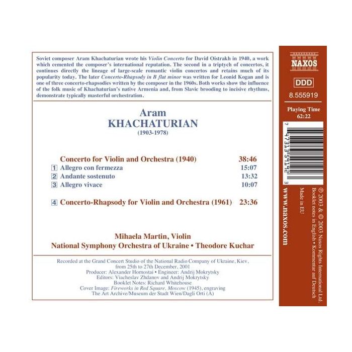 KHACHATURIAN A.: Violin Concertos - slide-1