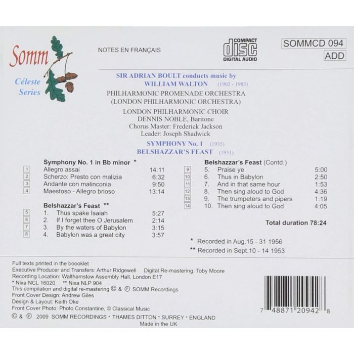 Walton: Symphony No. 1 & Belshazzar's Feast - slide-1