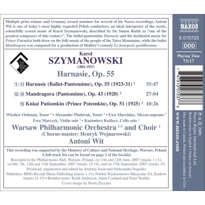 Szymanowski: Harnasie, Mandragora, Prince Potemkin - Incidental Music to Act V - slide-1