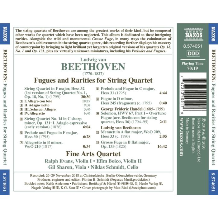 Beethoven: Fugues and Rarities for String Quartet - slide-1