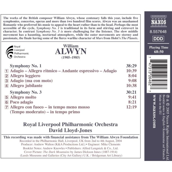 ALWYN: Symphonies Nos.1 & 3 - slide-1