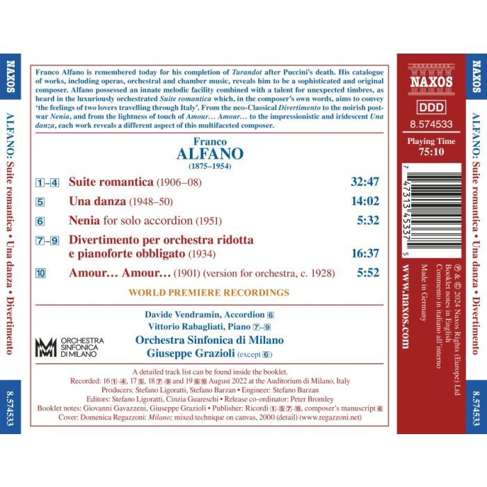 Alfano: Suite Romantica - slide-1