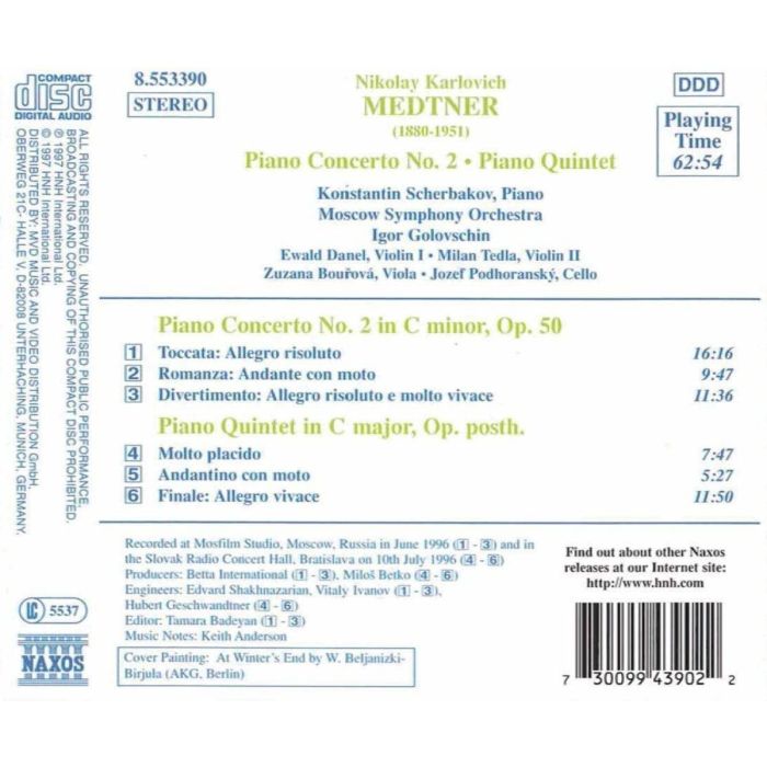 MEDTNER: Piano Concerto no. 2 - slide-1