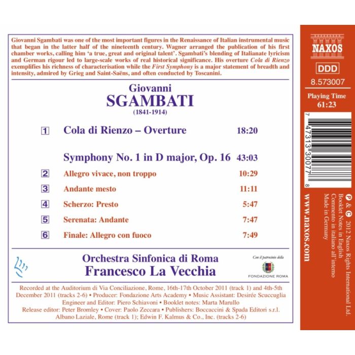 Sgambati: Symphony No. 1, Cola di Rienzo - Overture - slide-1