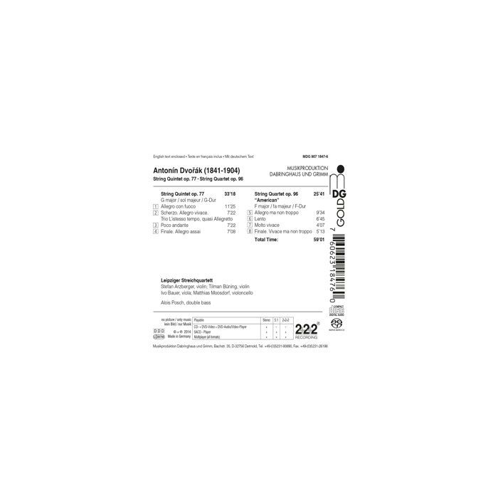 Dvorak: String Quintet op. 77; String Quartet op. 96 „American“ - slide-1