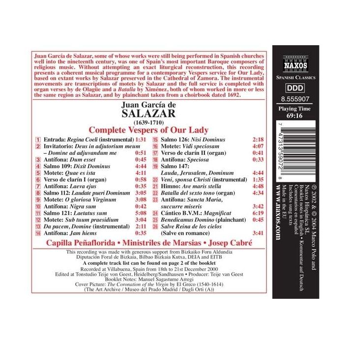 SALAZAR: Complete vespers of Our Lady - slide-1