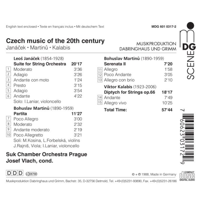 Czech Music of the 20th Century - Janáček; Martinů; Kalabis - slide-1