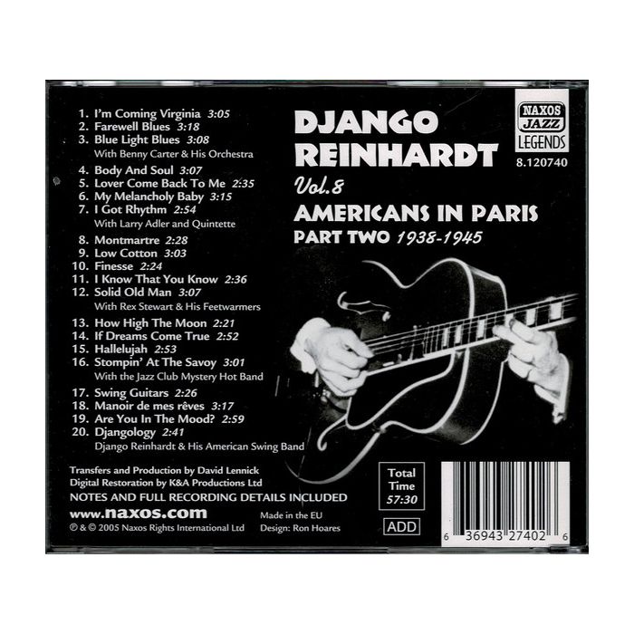 Django Reinhardt ‎– Americans In Paris Part Two, Vol. 8 1938 - 1945 - slide-1