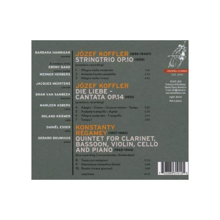 Koffler: String Trio op.10 (1929), Die Liebe - Cantata op.14 (1931); Regamey: Quintet for clarinet, bassoon, violin, cello and piano - slide-1