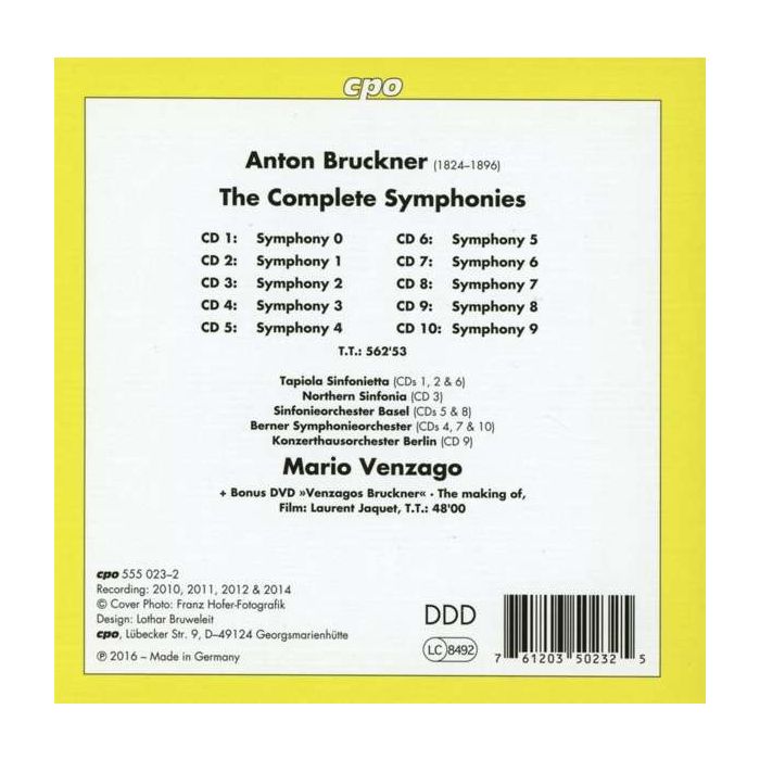 Bruckner: The Complete Symphonies & Bonus DVD - slide-1