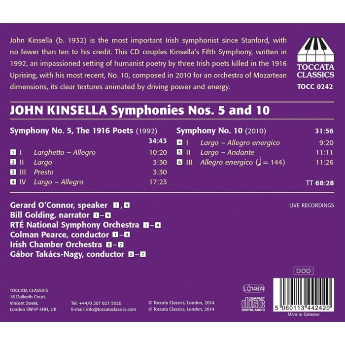 Kinsella: Symphonies Nos. 5 & 10 - slide-1