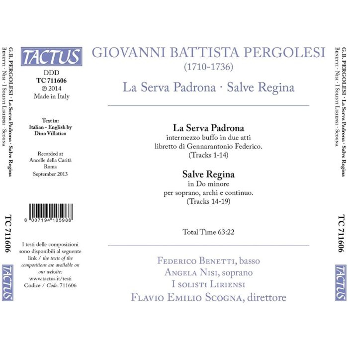 Pergolesi: La Serva Padrona, Salve Regina - slide-1