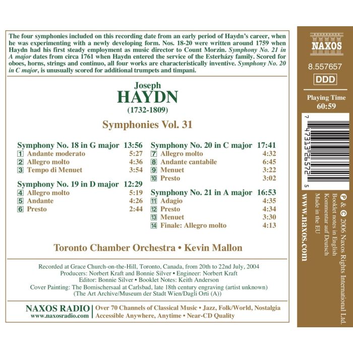 HAYDN: Symphonies Vol. 31, Nos. 18 - 21 - slide-1