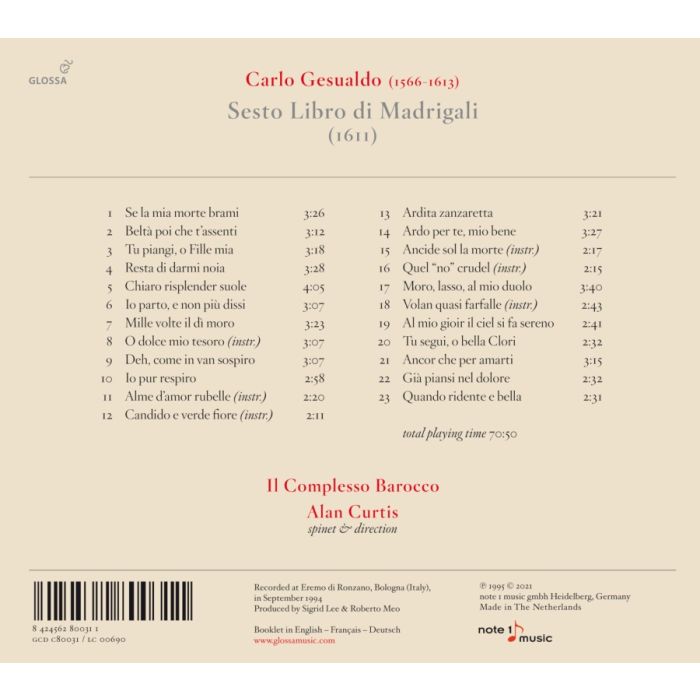 Gesualdo: Sesto Libro di Madrigali - slide-1