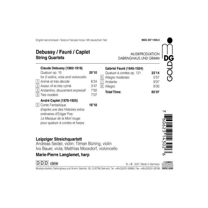 Debussy/Caplet/Faure: String Quartets - slide-1