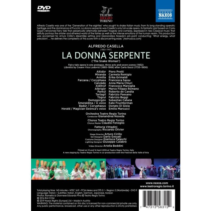 Casella: La Donna Serpente - slide-1