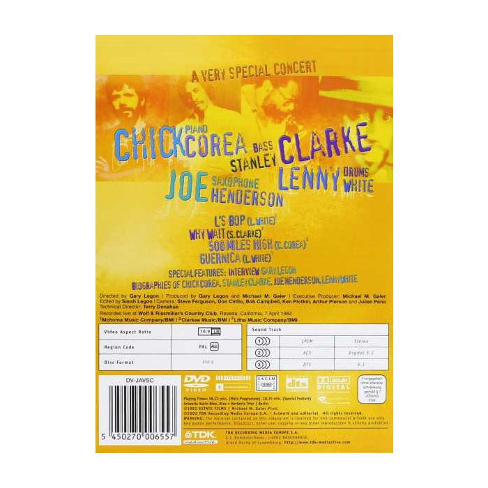 Chick Corea, Stanley Clarke, Joe Henderson & Lenny White: A Very Special Concert 1982 - slide-1